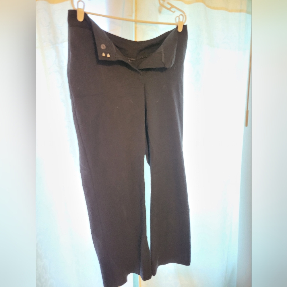 George Size 16 Petite Black Stretch Business Casual Slacks
